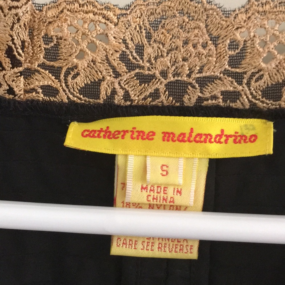 Catherine Malandrino black and gold top - Picture 2 of 5